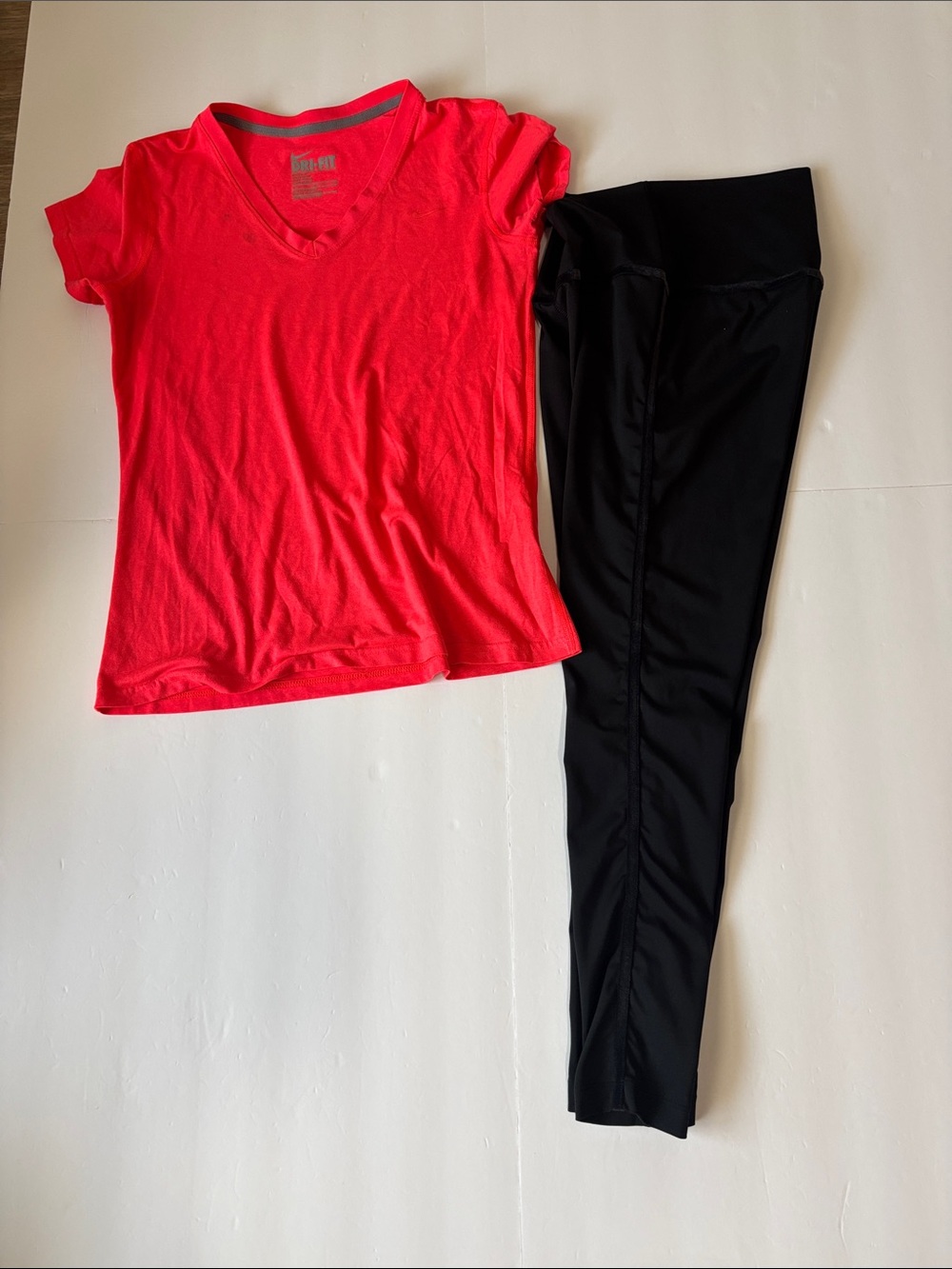 Nike Women's Bright Pink V-Neck Short Sleeve Top